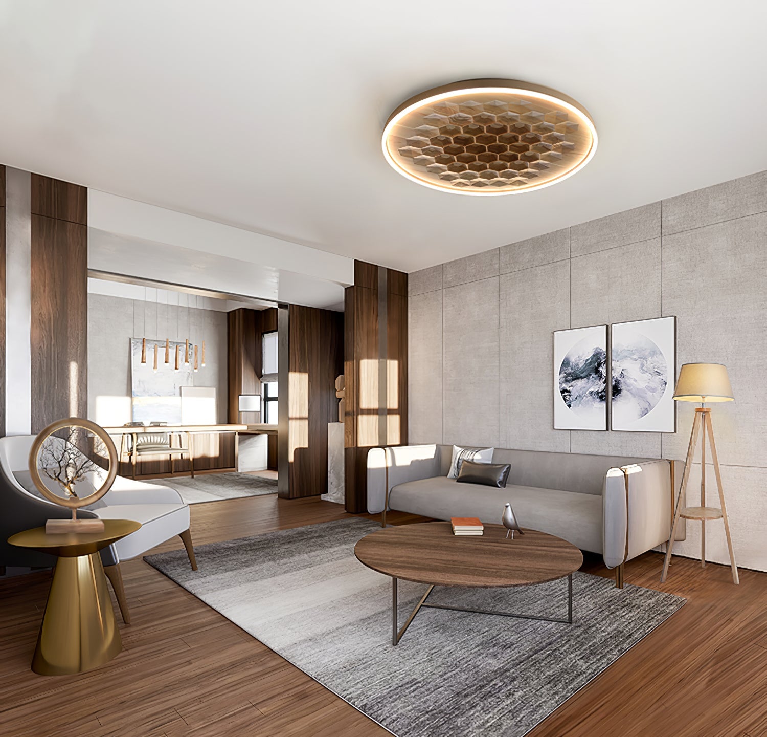 Cevynira Texturé Bronze Applique Plafond