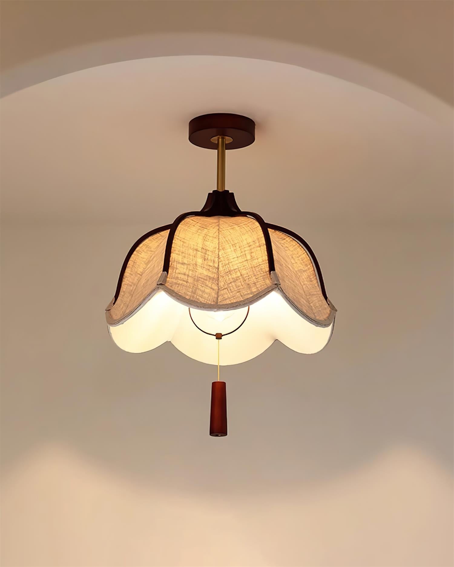 Givola Lampe Plafonnier Semi-Encastrée en Tissu Vintage