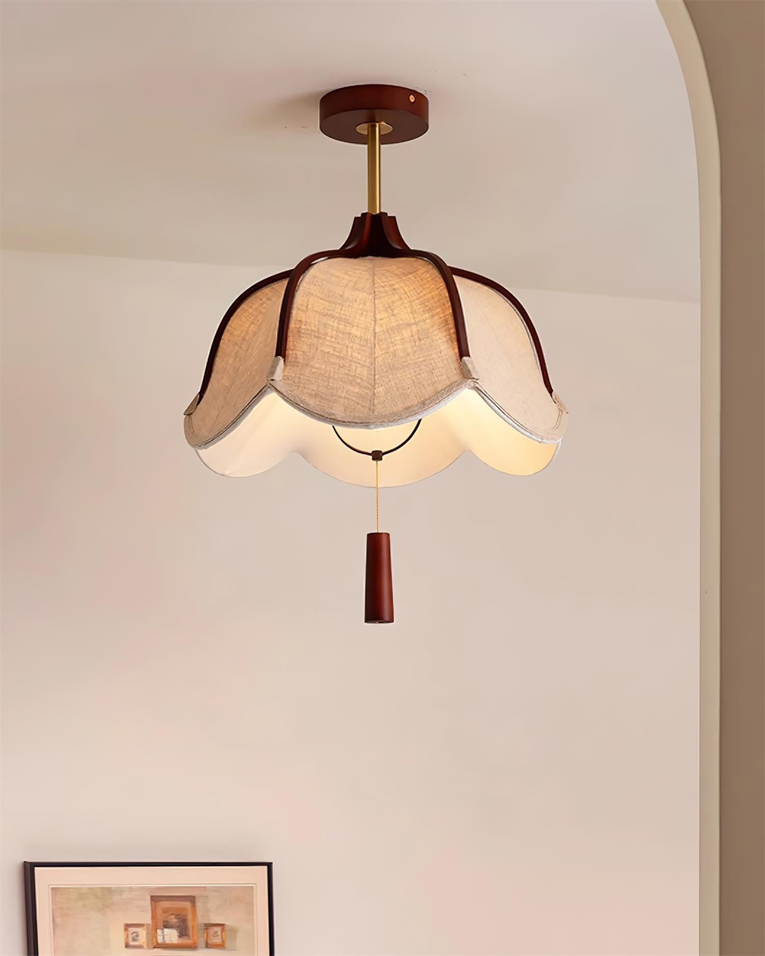 Givola Lampe Plafonnier Semi-Encastrée en Tissu Vintage