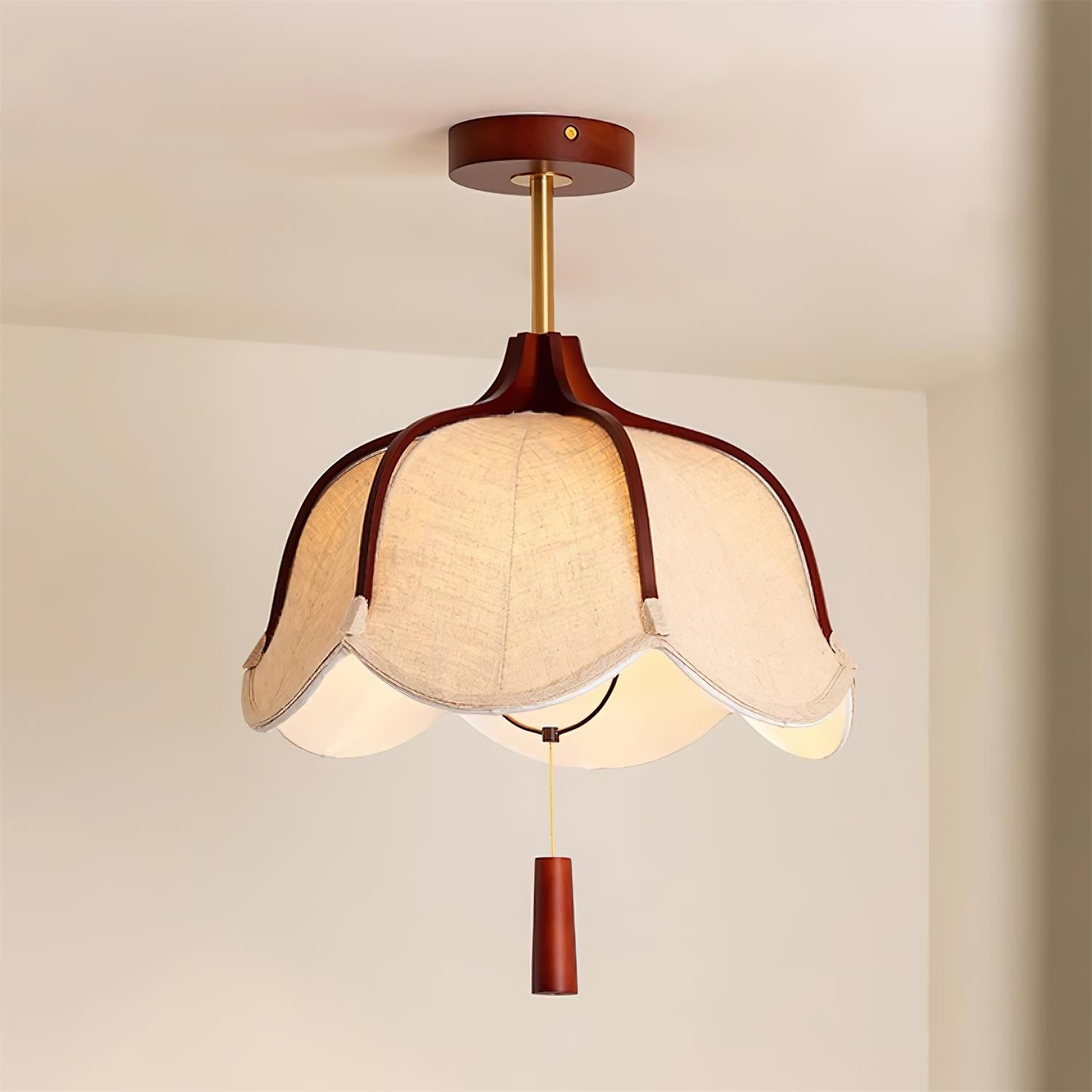 Givola Lampe Plafonnier Semi-Encastrée en Tissu Vintage