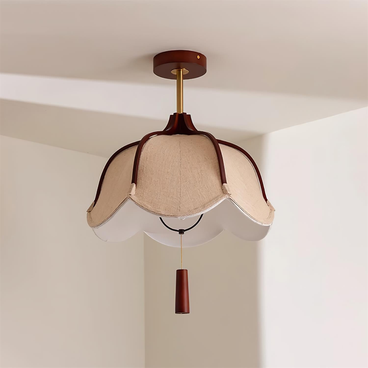 Givola Lampe Plafonnier Semi-Encastrée en Tissu Vintage