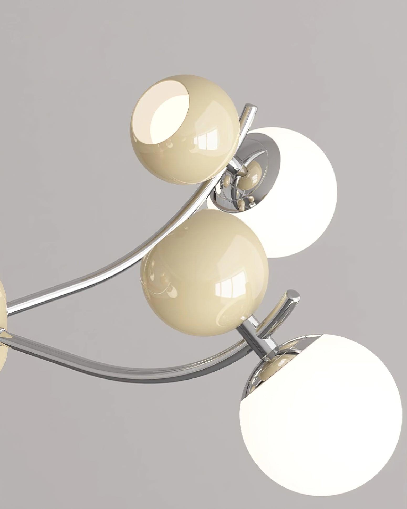 Helio Lustre Chrome Disposition d'Orbes Rouges