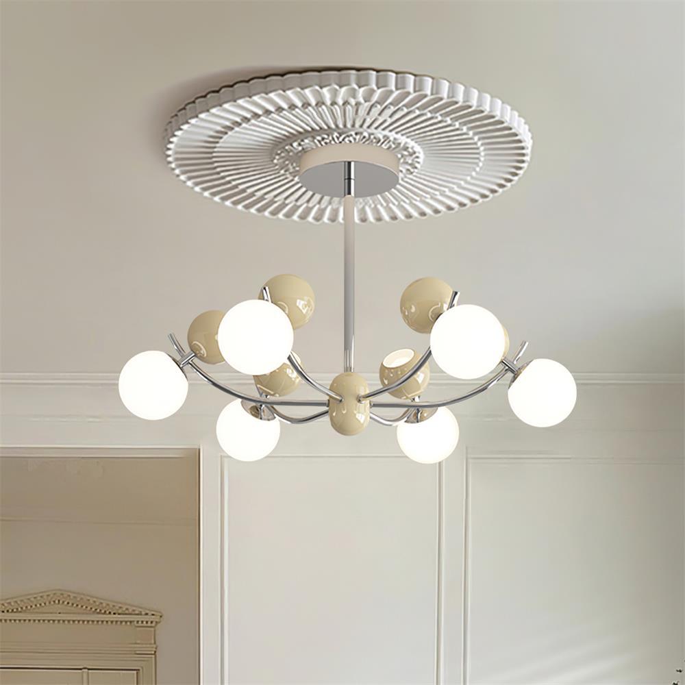 Helio Lustre Chrome Disposition d'Orbes Rouges