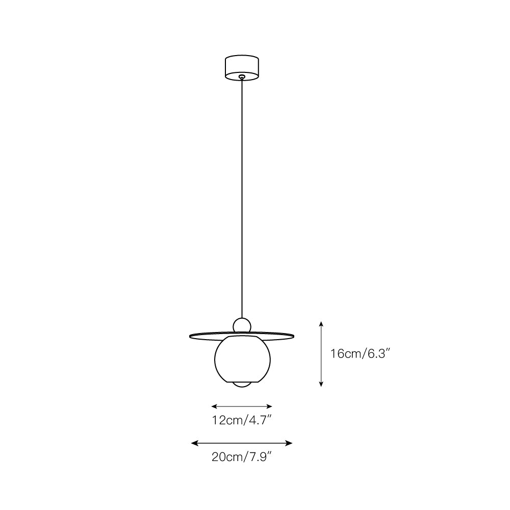 Alvarel Suspension Moderne Cordon Laiton Albâtre