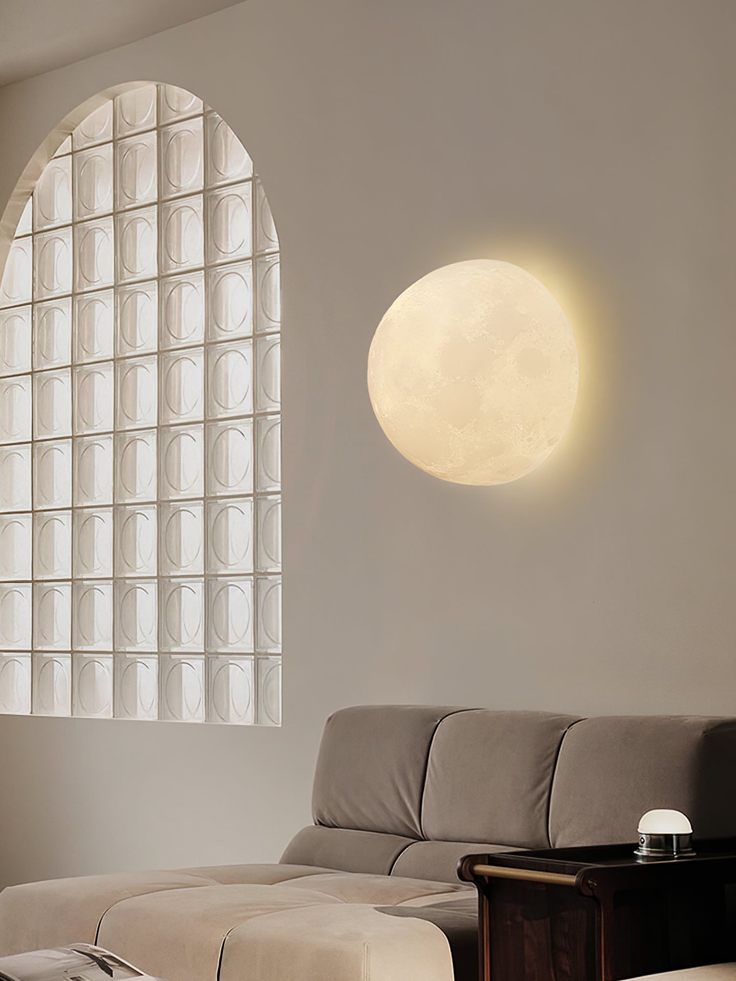 Olsolan Applique Murale 3D en Plastique Art Nordique Lune