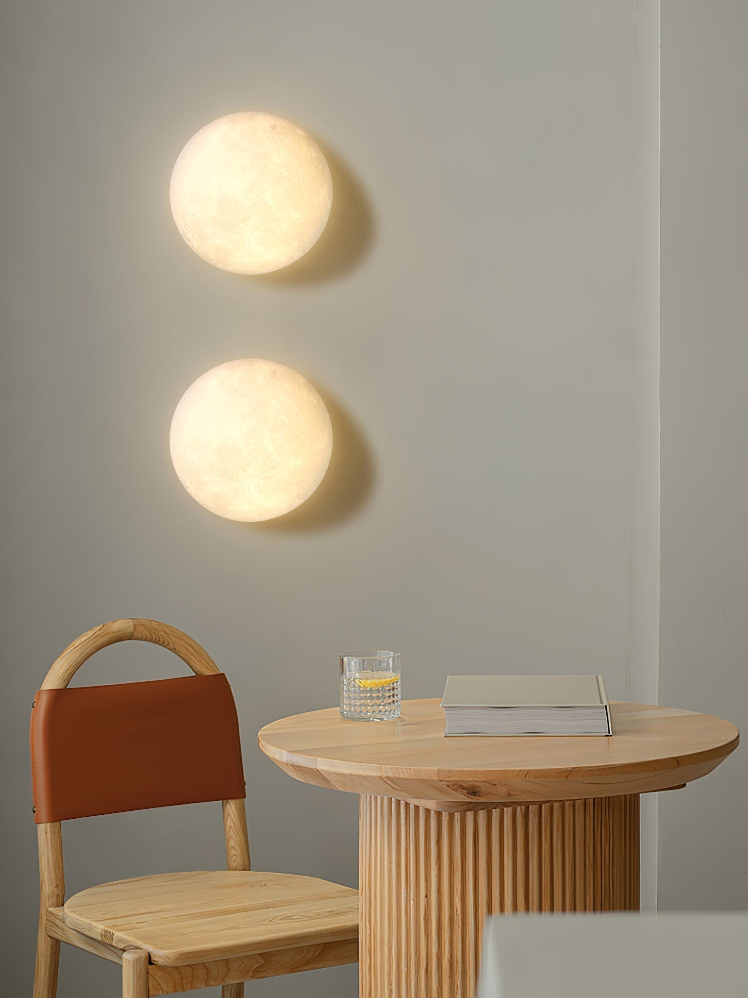 Olsolan Applique Murale 3D en Plastique Art Nordique Lune