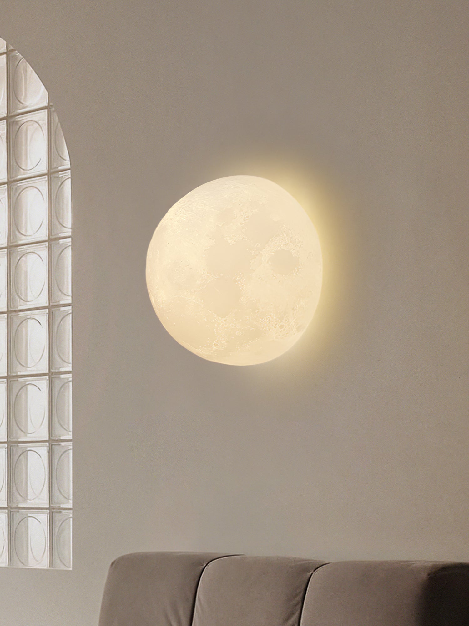 Olsolan Applique Murale 3D en Plastique Art Nordique Lune