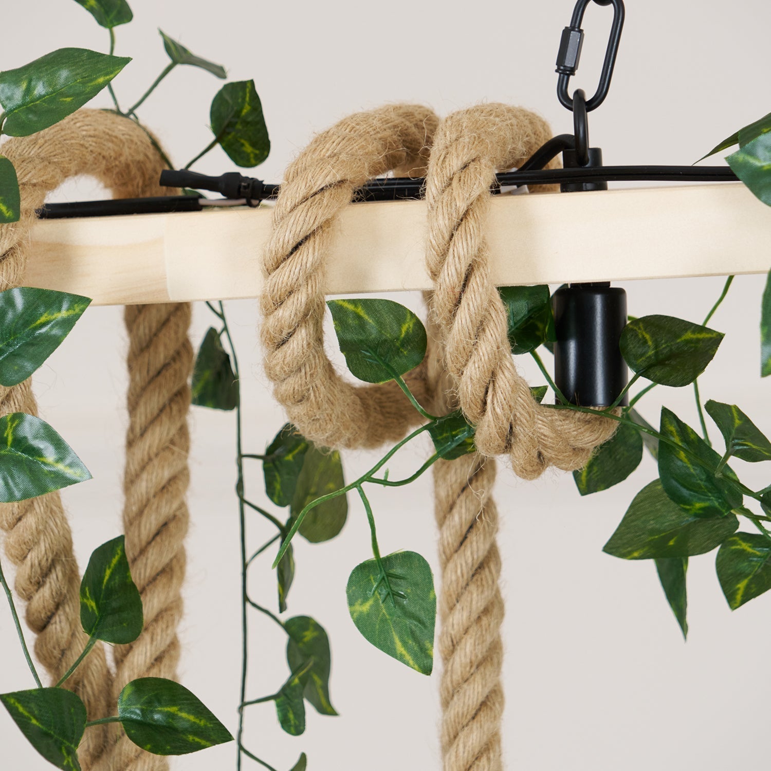 Lustra Suspension Lampe Corde de Chanvre Industriel