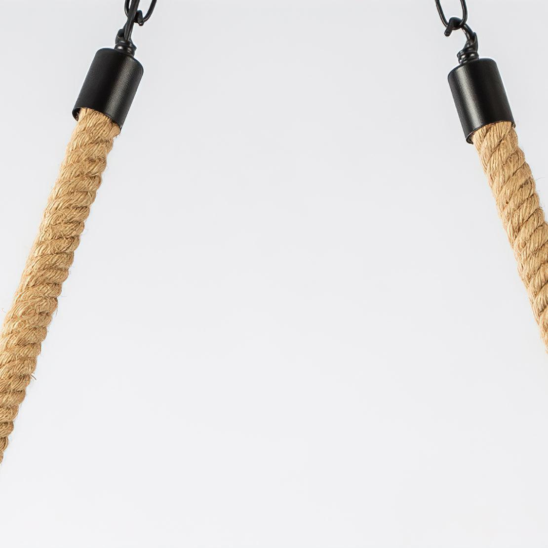 Lustra Suspension Industrielle Vague en Corde de Chanvre
