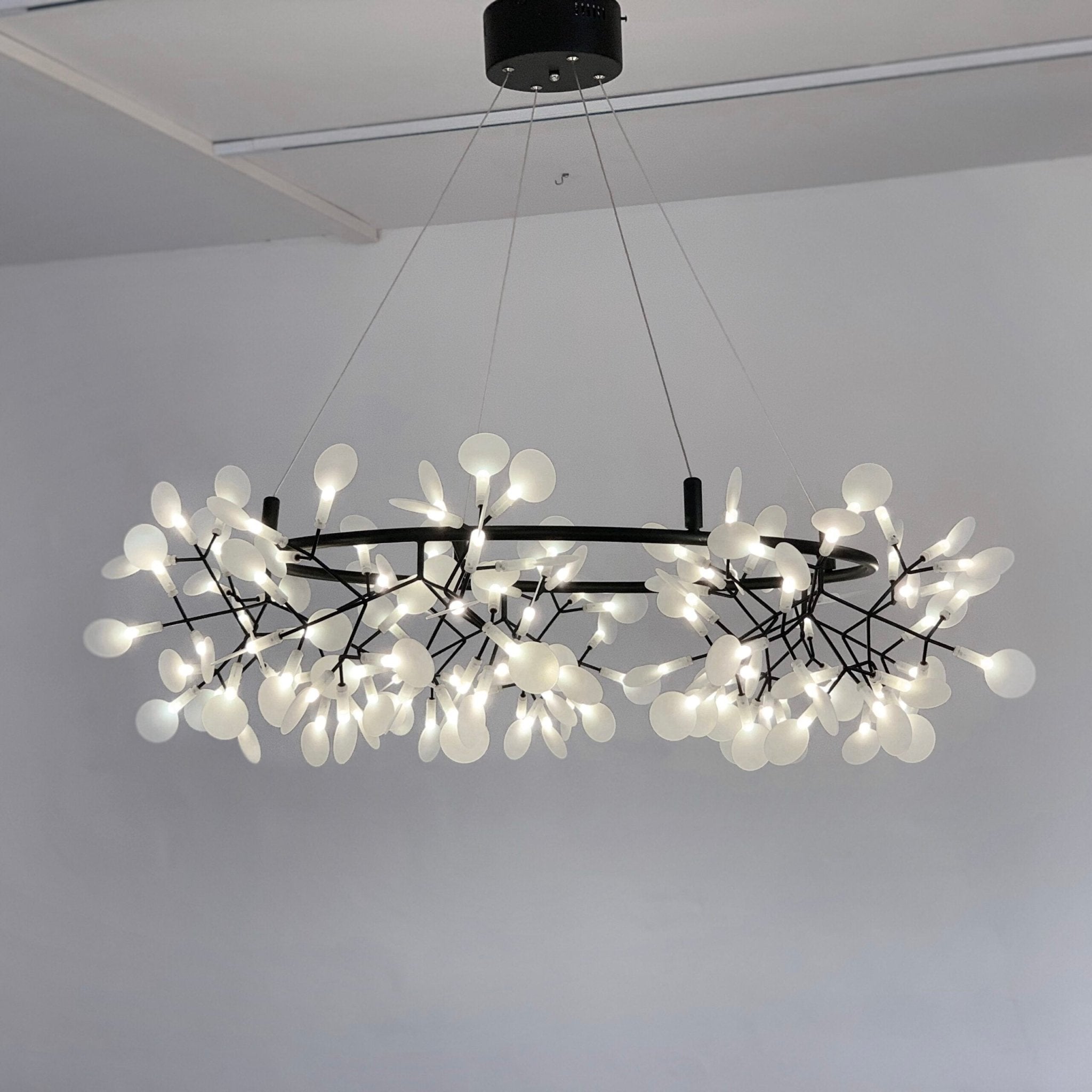 Arthearae Lustre Métal Acrylique Rond Luxe Postmoderne