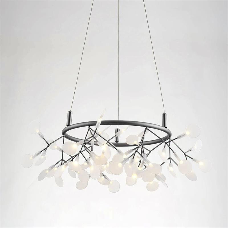 Arthearae Lustre Métal Acrylique Rond Luxe Postmoderne