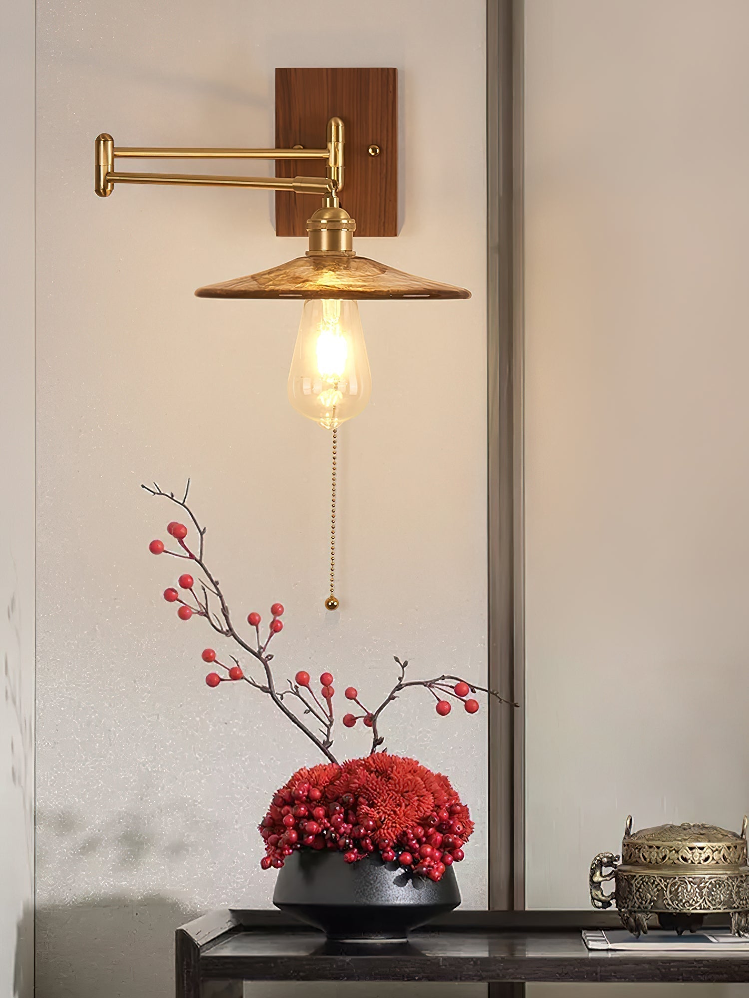 Avveleth Applique Murale Vintage Élégance Noyer