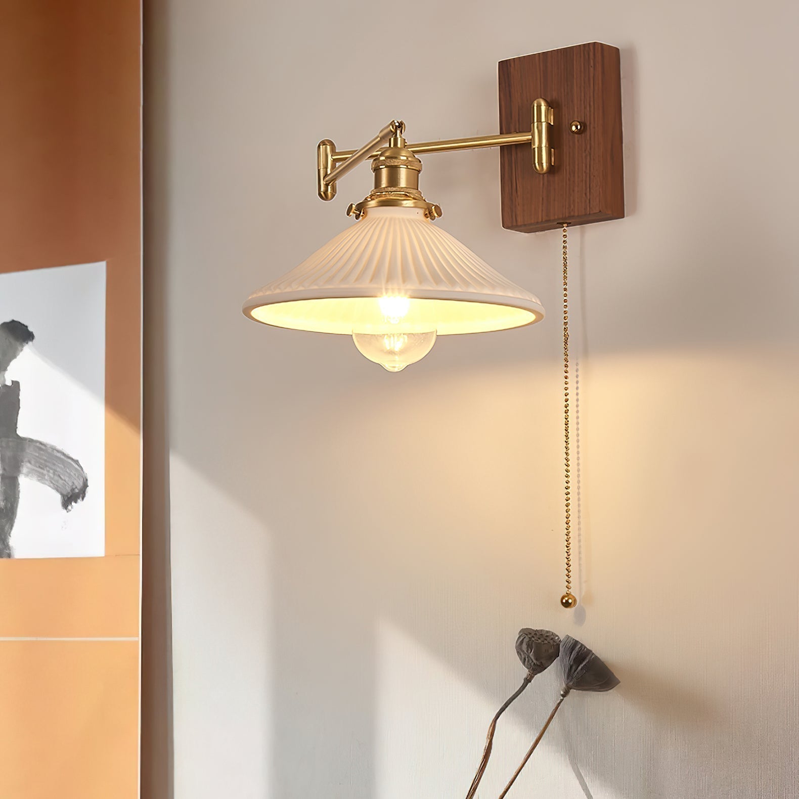 Avveleth Applique Murale Vintage Élégance Noyer