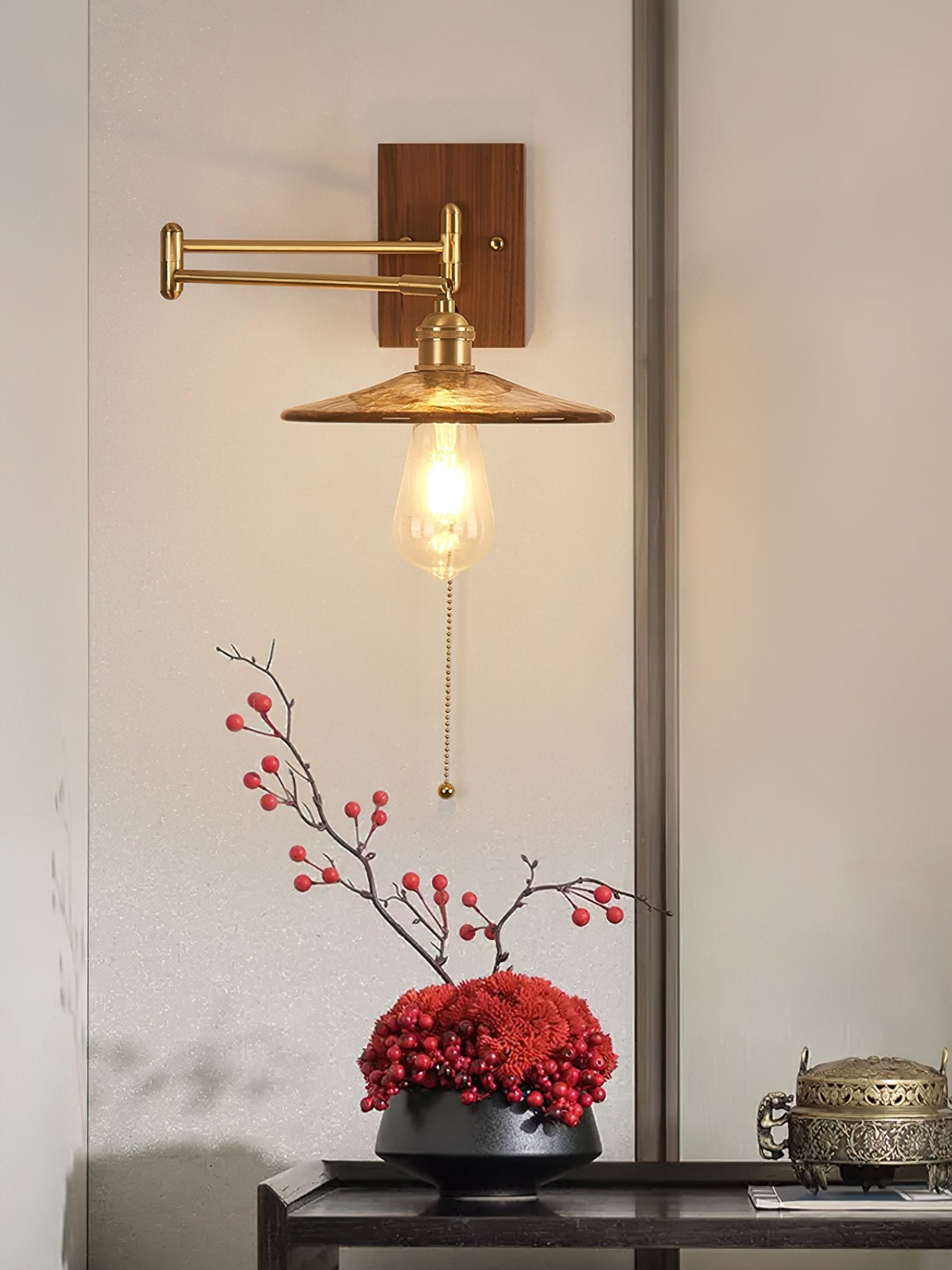 Avveleth Applique Murale Vintage Élégance Noyer