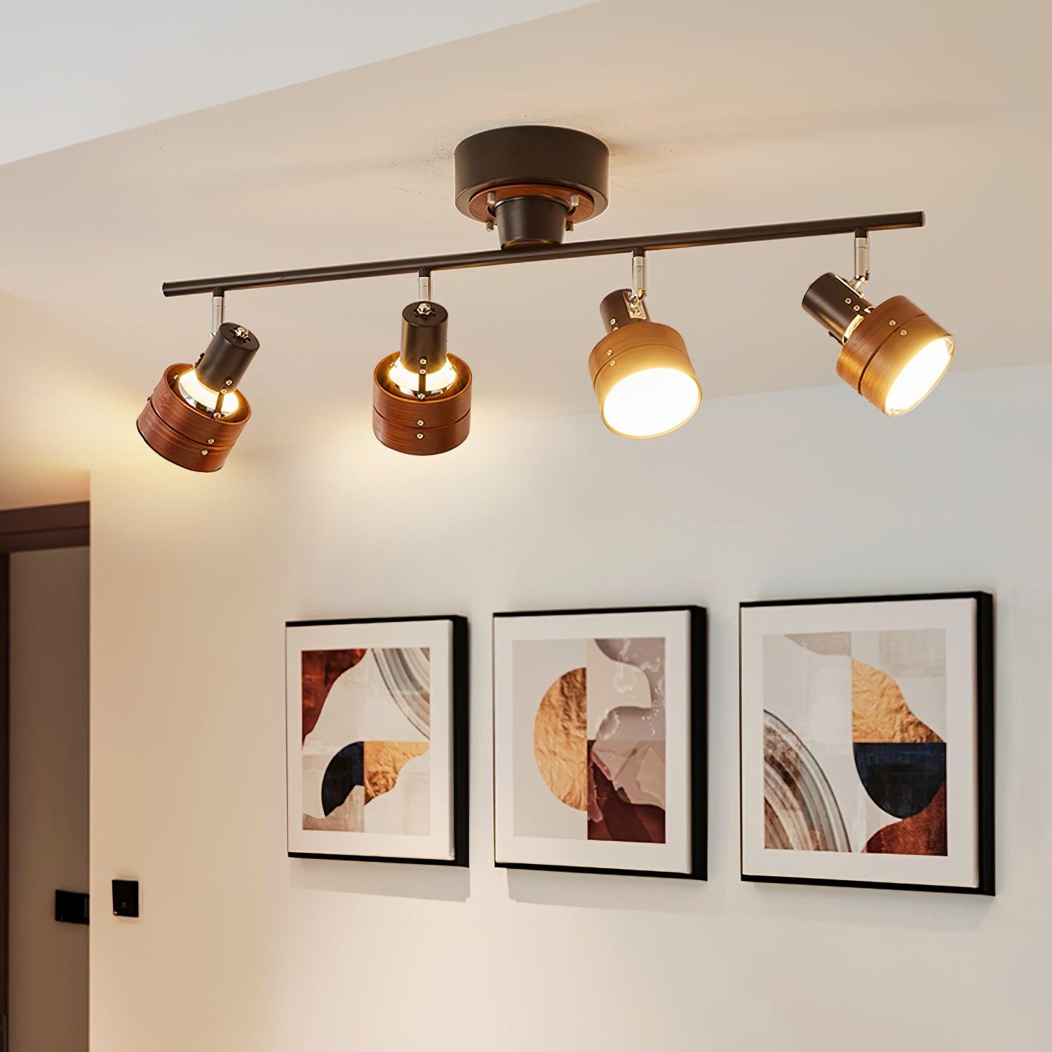 Daven Lustra Projecteur Rail 4-Lumières Ajustable