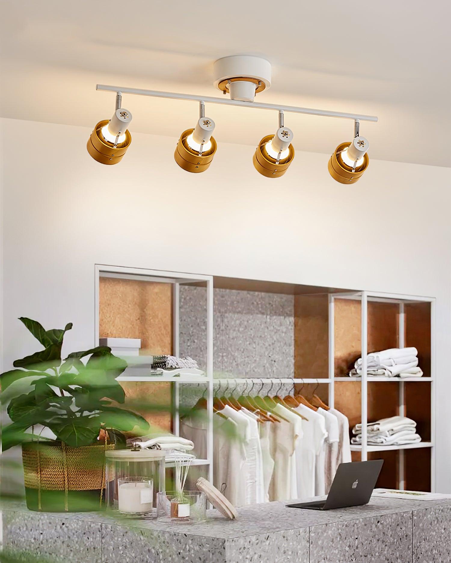 Daven Lustra Projecteur Rail 4-Lumières Ajustable