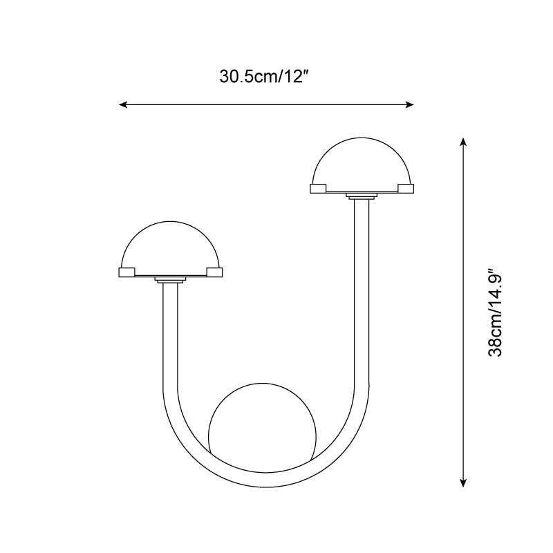 Luste Applique Murale Asymétrique en Albâtre