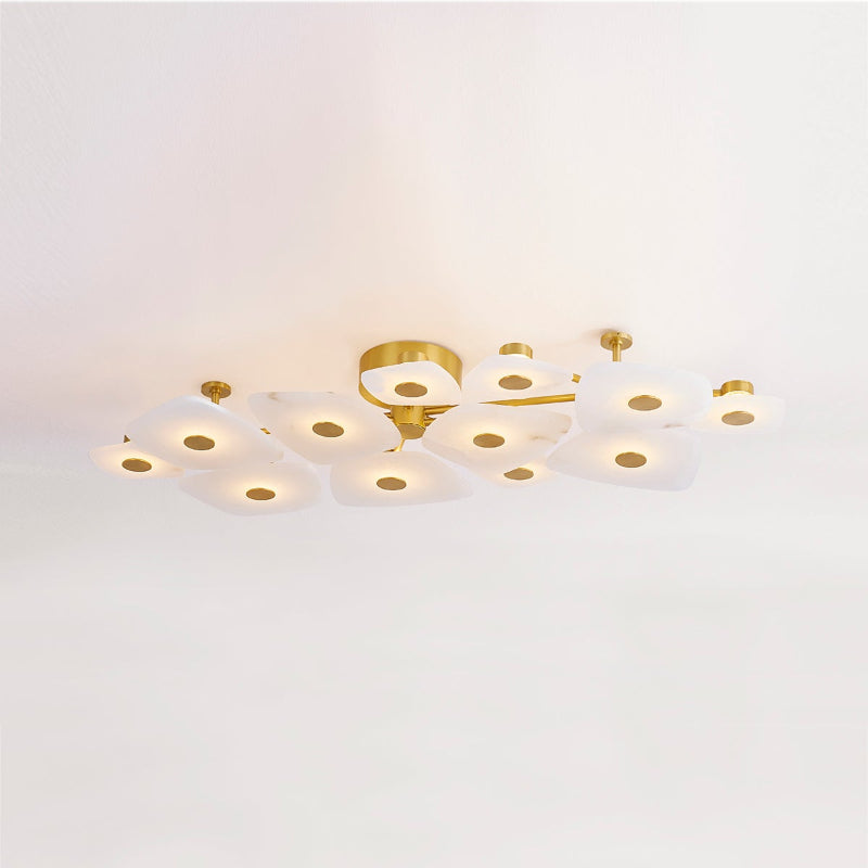 Cothaiel Lampe de Plafond en Métal et Albâtre à Créativité Individuelle