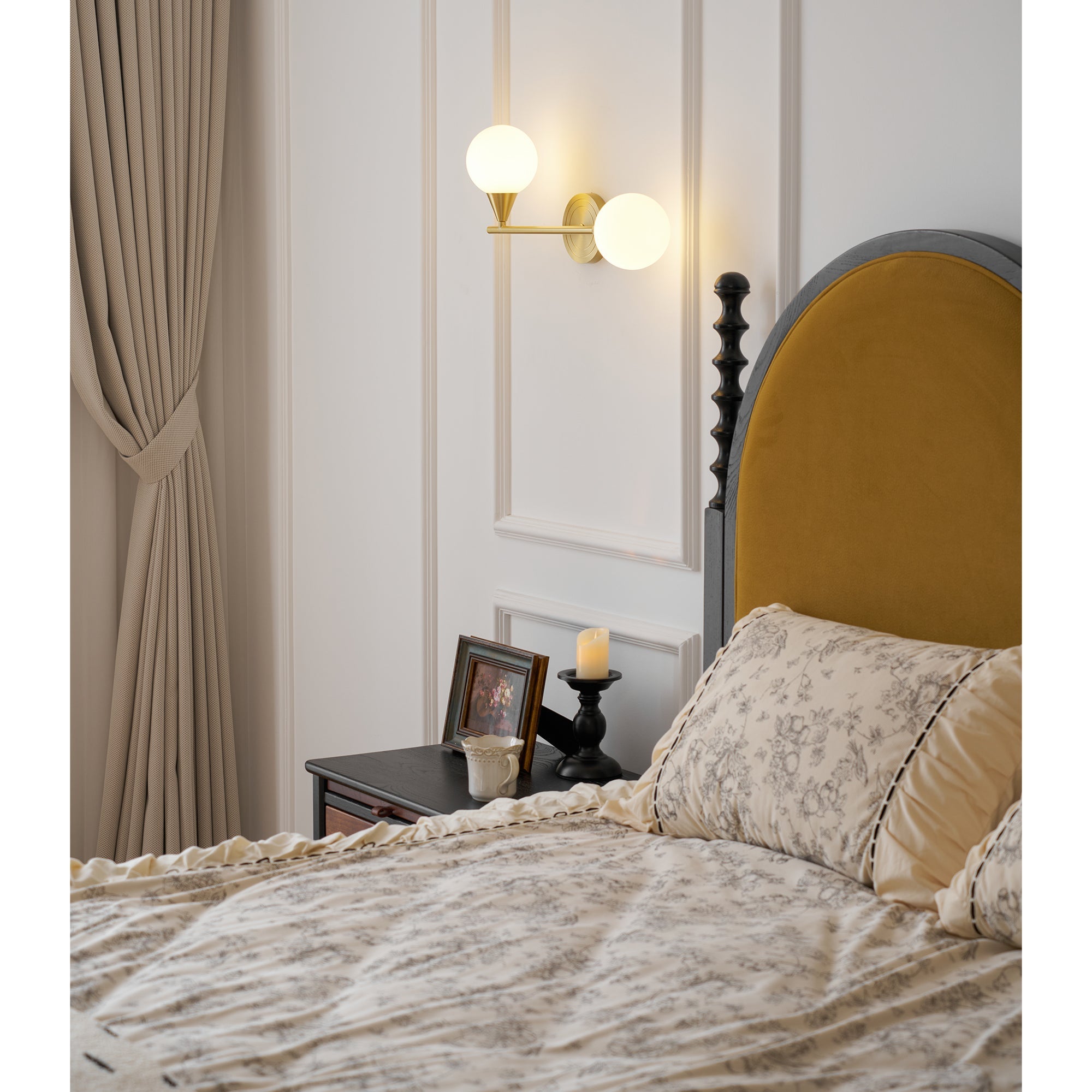 Holten Applique Murale en Verre et Laiton Armé Minimaliste Moderne