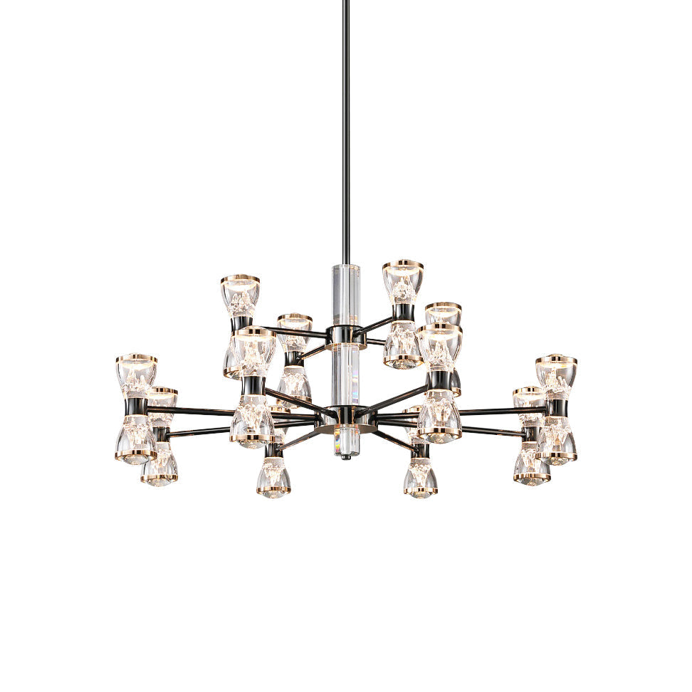 Orvelion Lustre de Luxe Postmoderne en Acrylique et Métal LED en Forme de Nid d'Abeille