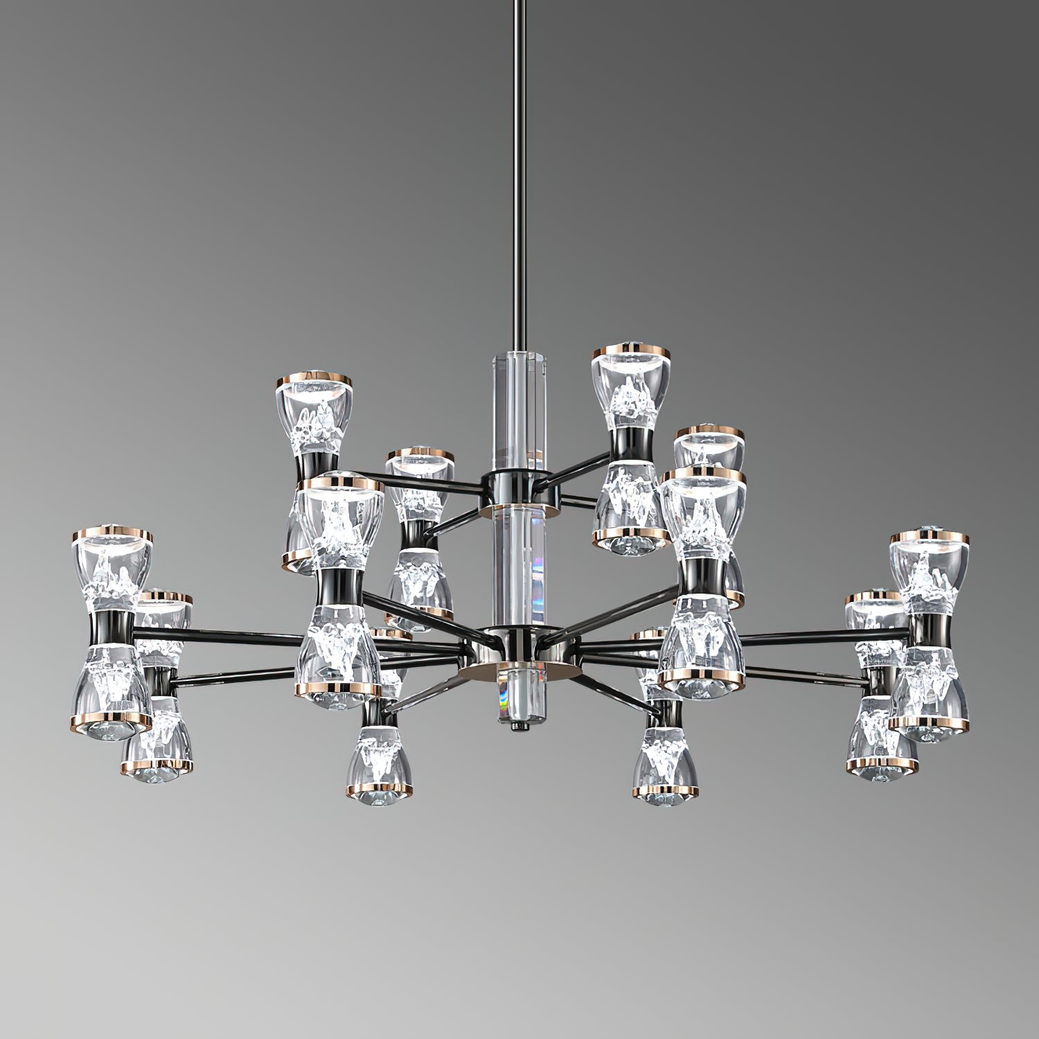 Orvelion Lustre de Luxe Postmoderne en Acrylique et Métal LED en Forme de Nid d'Abeille