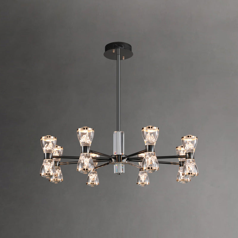 Orvelion Lustre de Luxe Postmoderne en Acrylique et Métal LED en Forme de Nid d'Abeille