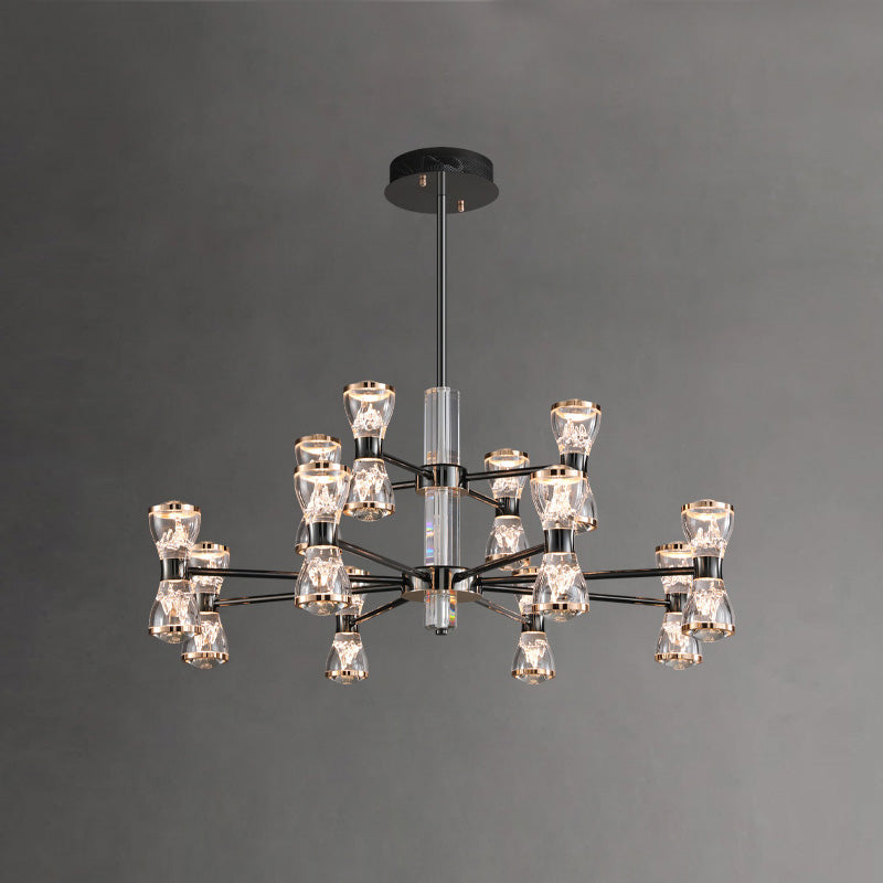 Orvelion Lustre de Luxe Postmoderne en Acrylique et Métal LED en Forme de Nid d'Abeille