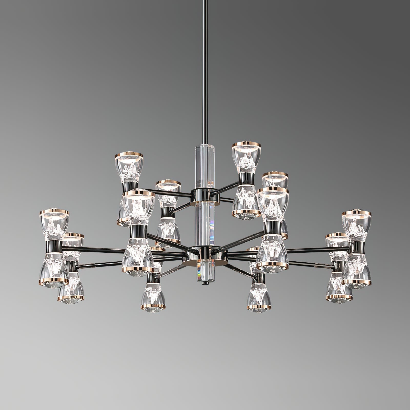 Orvelion Lustre de Luxe Postmoderne en Acrylique et Métal LED en Forme de Nid d'Abeille