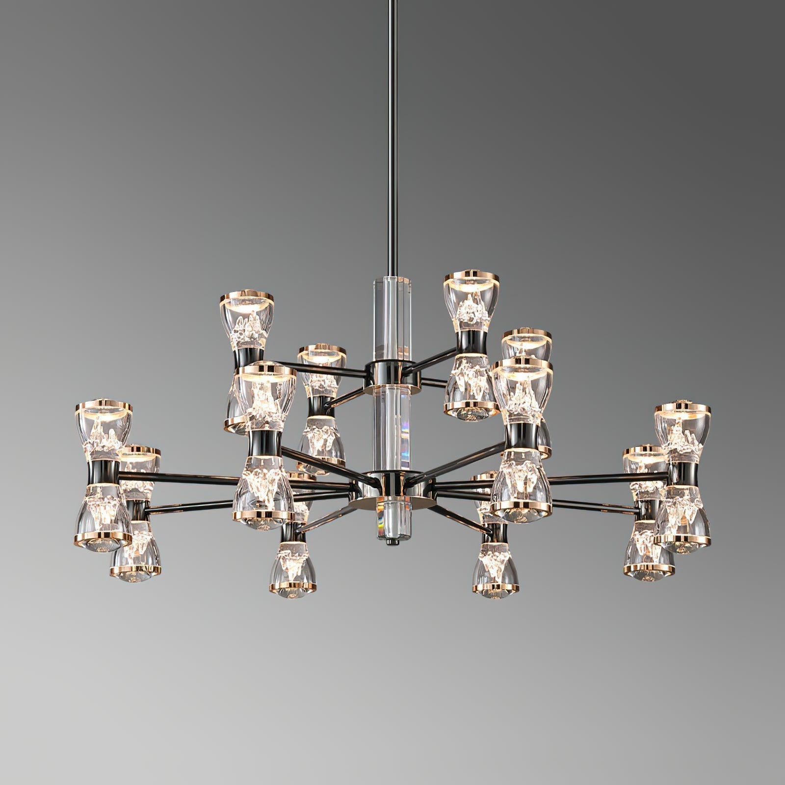 Orvelion Lustre de Luxe Postmoderne en Acrylique et Métal LED en Forme de Nid d'Abeille