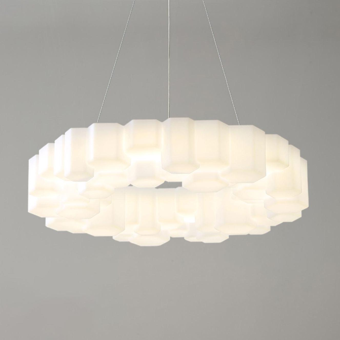 Lustra Lustre Rayon de Miel Polycarbonate Blanc Brillant