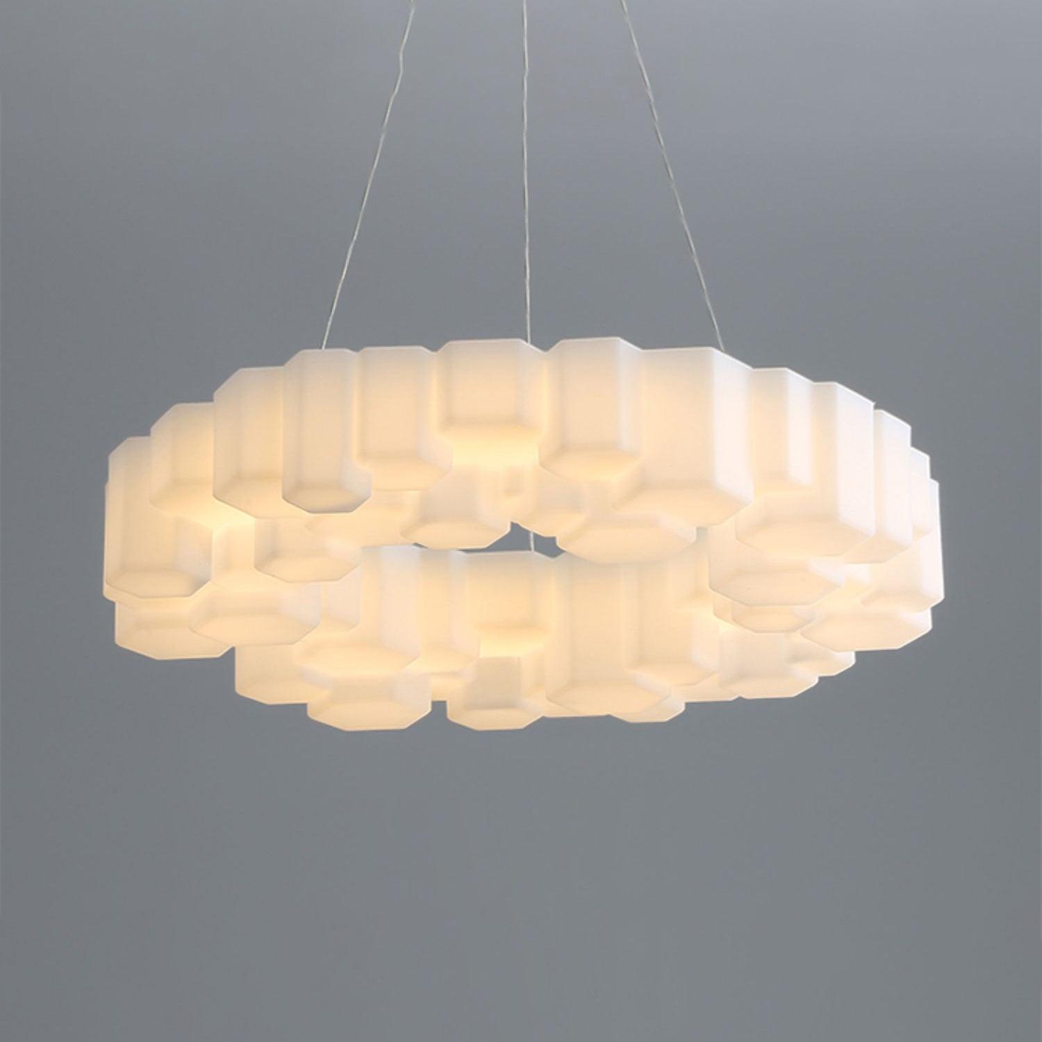 Lustra Lustre Rayon de Miel Polycarbonate Blanc Brillant