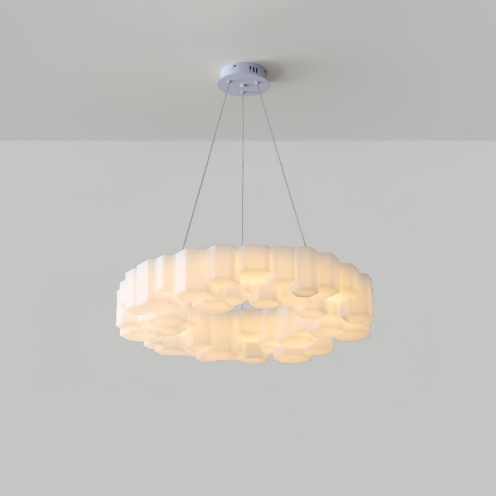Lustra Lustre Rayon de Miel Polycarbonate Blanc Brillant