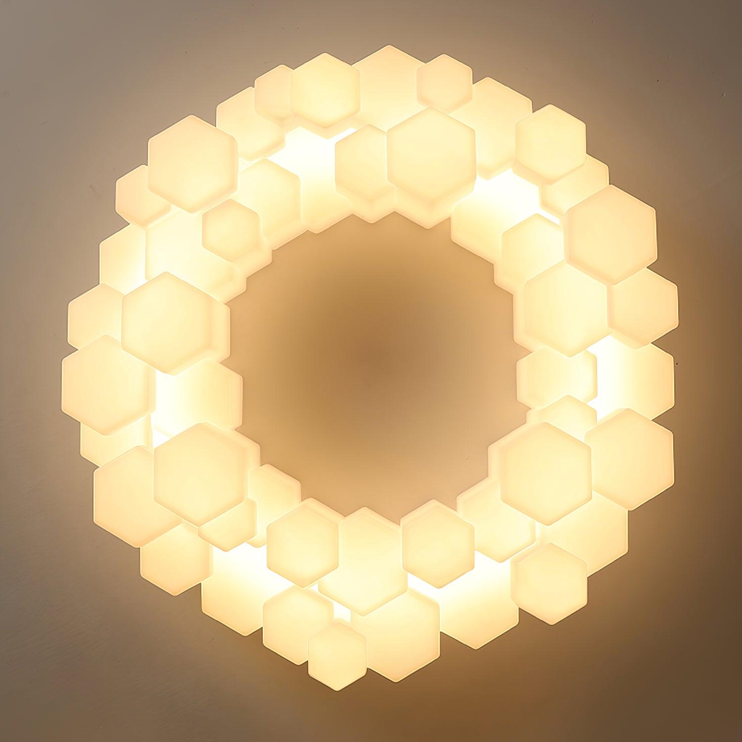 Lustra Lustre Rayon de Miel Polycarbonate Blanc Brillant