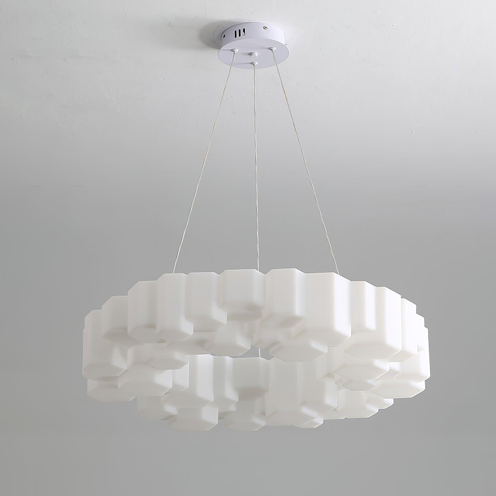 Lustra Lustre Rayon de Miel Polycarbonate Blanc Brillant