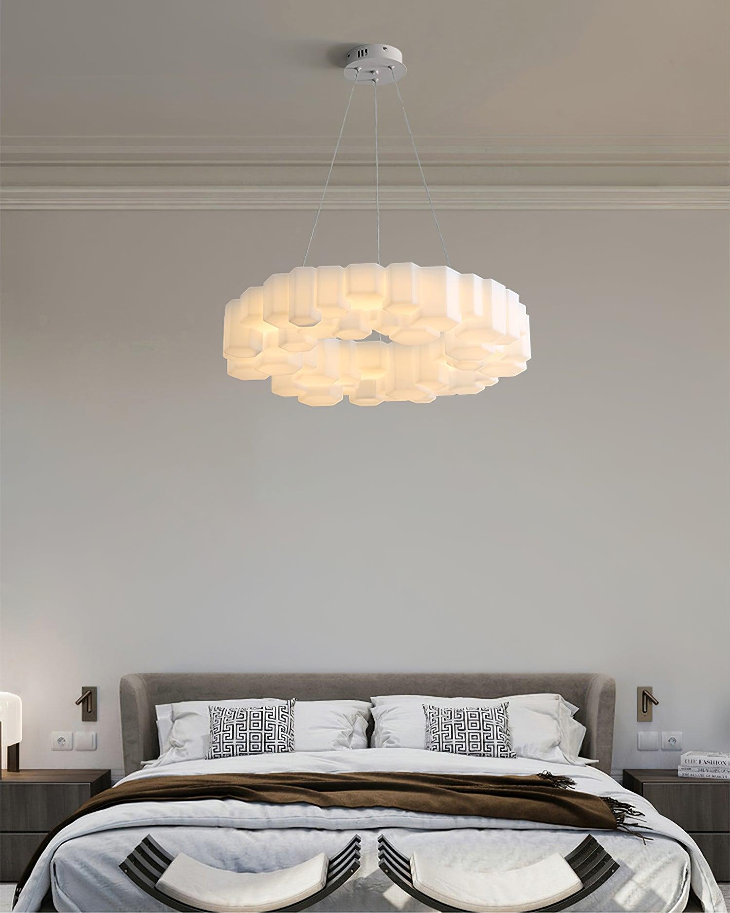 Lustra Lustre Rayon de Miel Polycarbonate Blanc Brillant