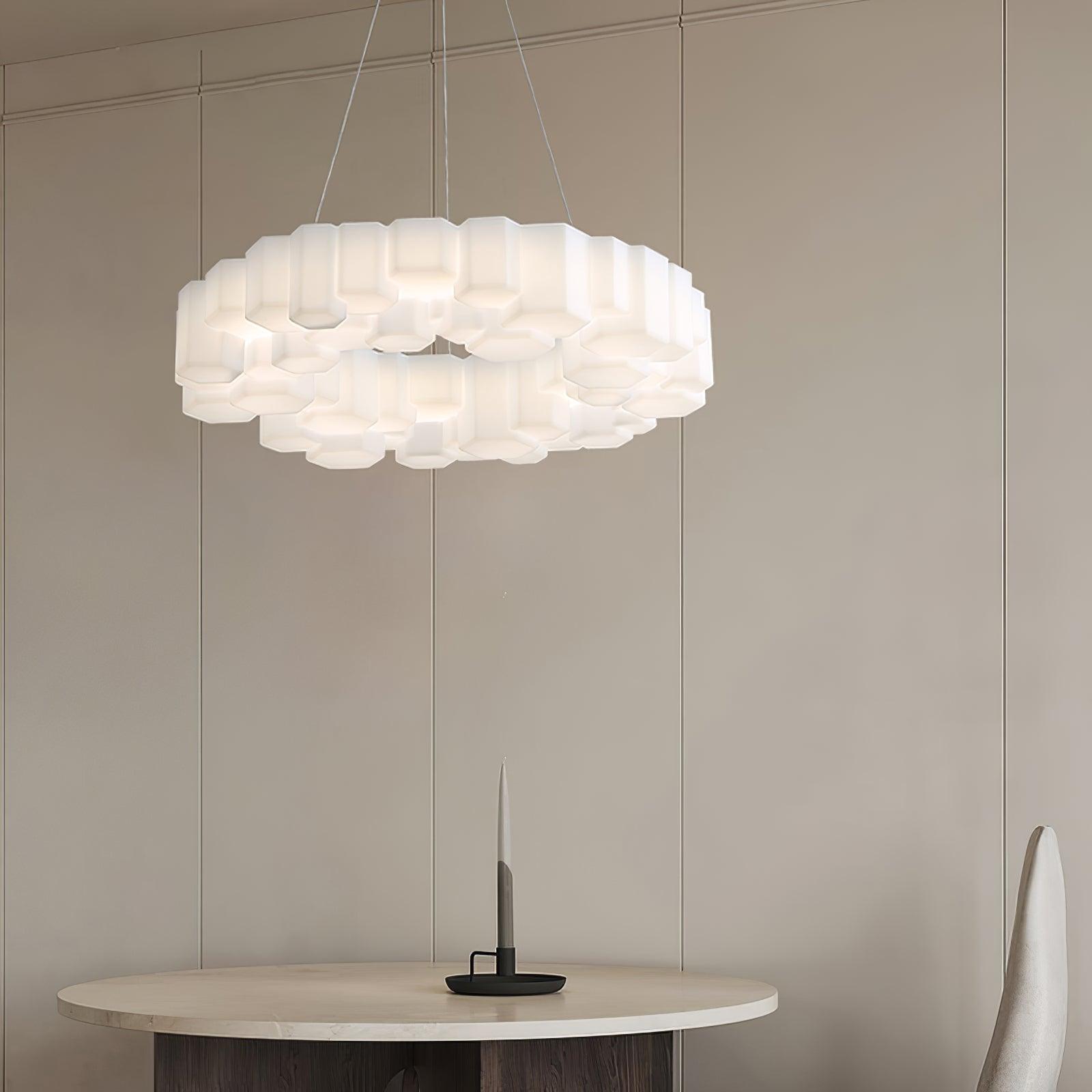 Lustra Lustre Rayon de Miel Polycarbonate Blanc Brillant