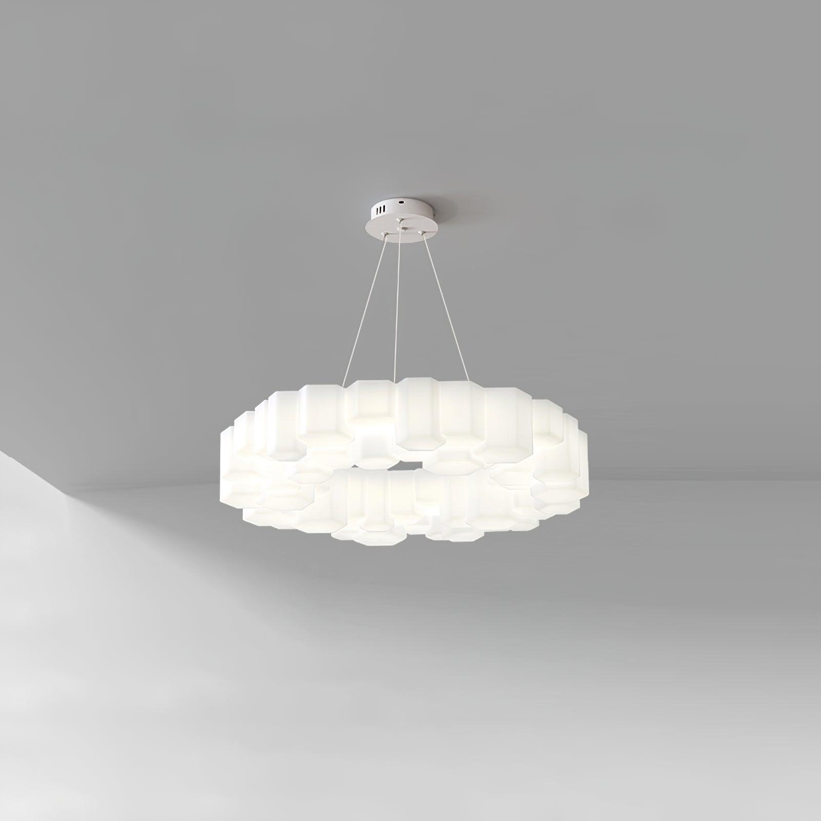 Lustra Lustre Rayon de Miel Polycarbonate Blanc Brillant