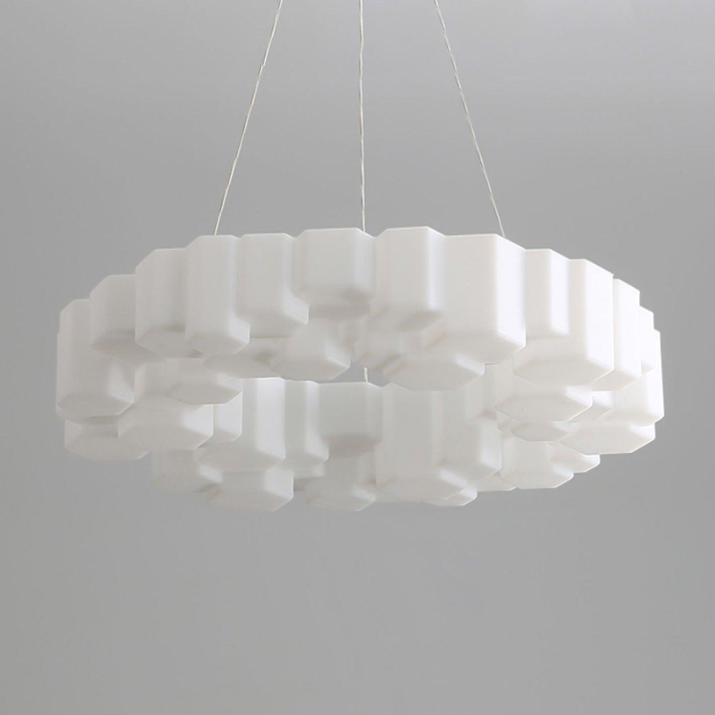 Lustra Lustre Rayon de Miel Polycarbonate Blanc Brillant
