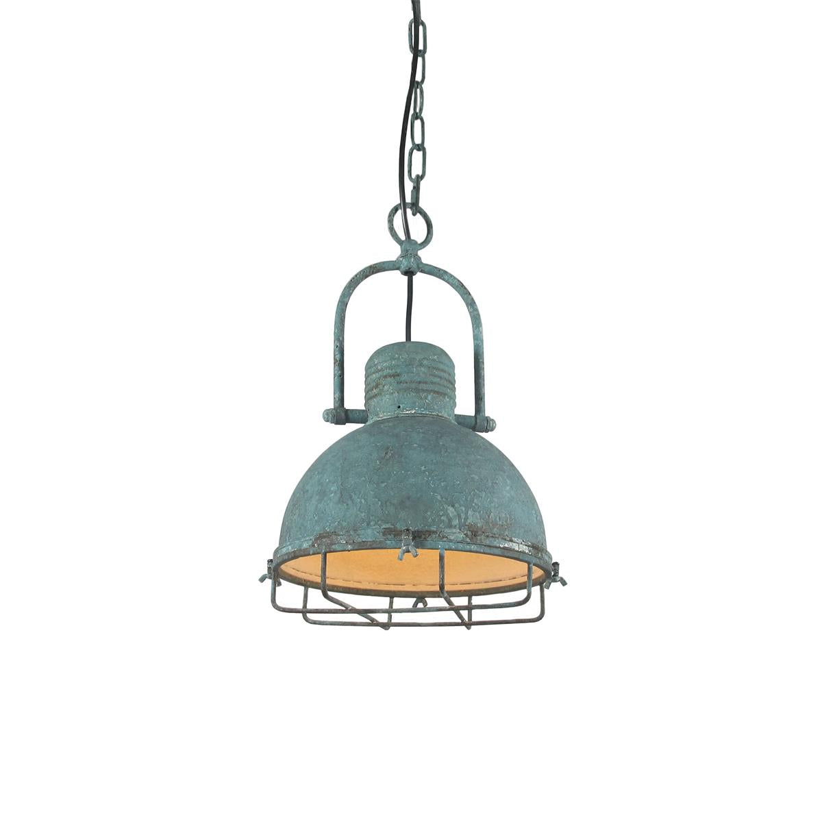 Hopedale Suspension Métal Vert Antique Industriel Vintage