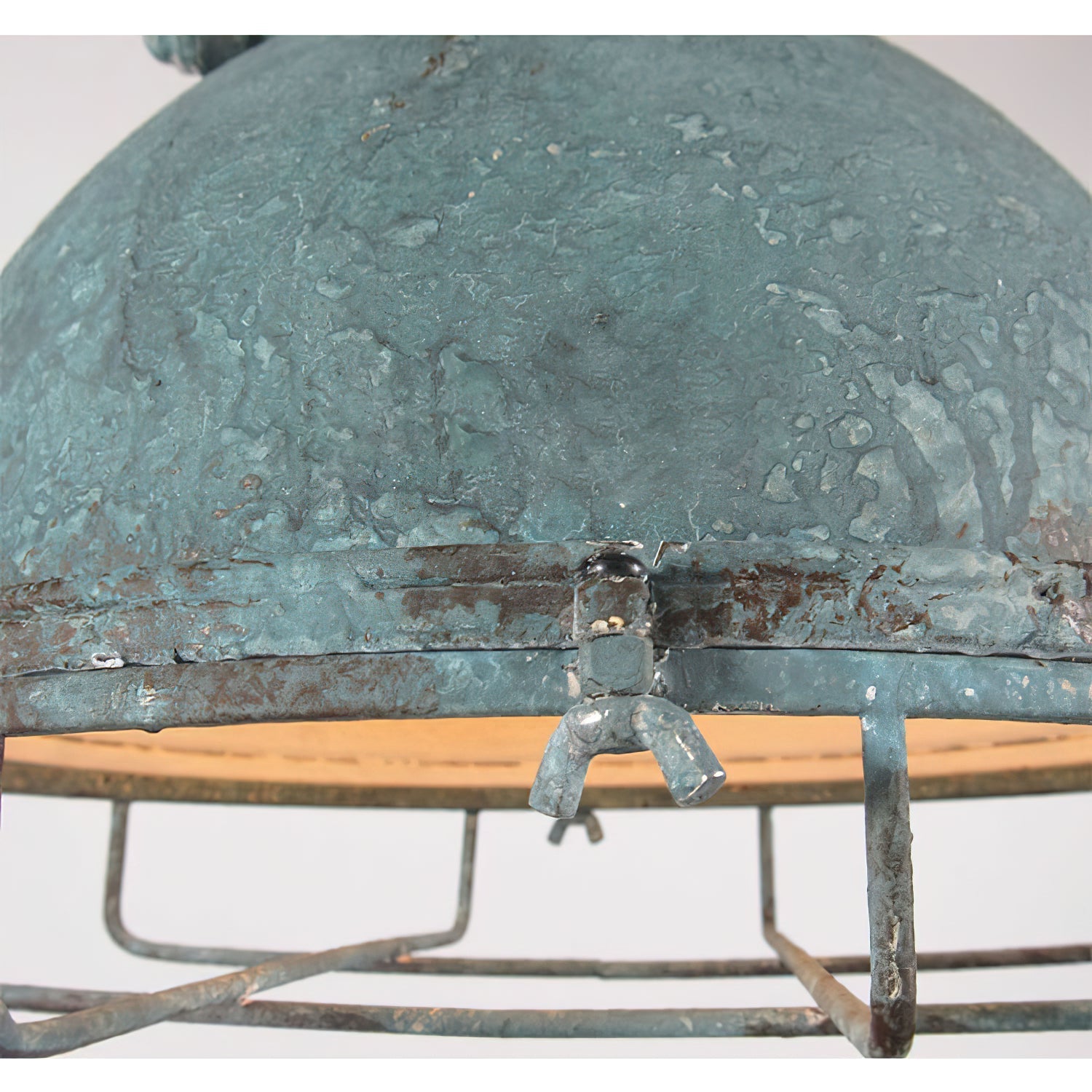 Hopedale Suspension Métal Vert Antique Industriel Vintage