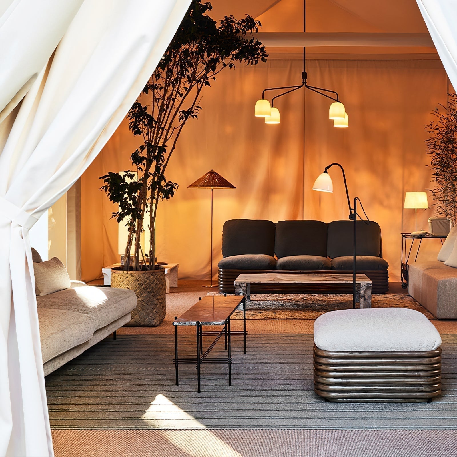 Lustra Lustre Noir en Laiton Industriel