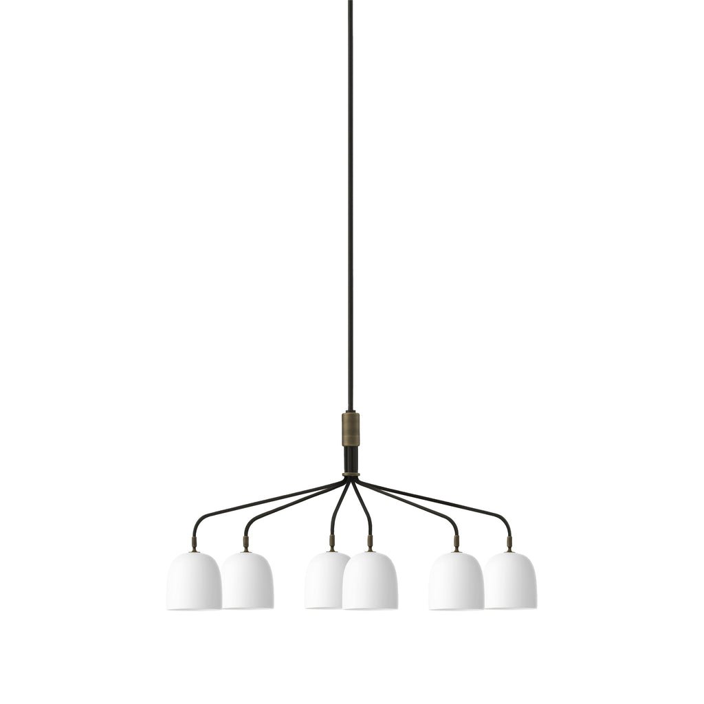 Lustra Lustre Noir en Laiton Industriel