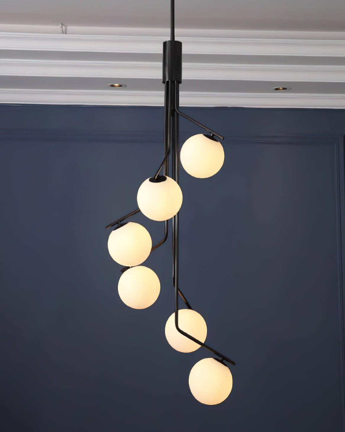 Lustra Lustre Doré Branche Globe LED