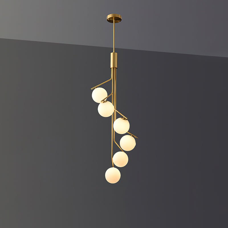 Lustra Lustre Doré Branche Globe LED