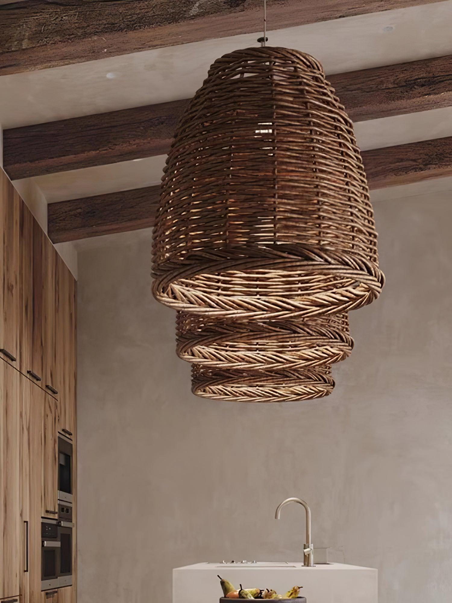 Wickora Suspension Rétro en Osier