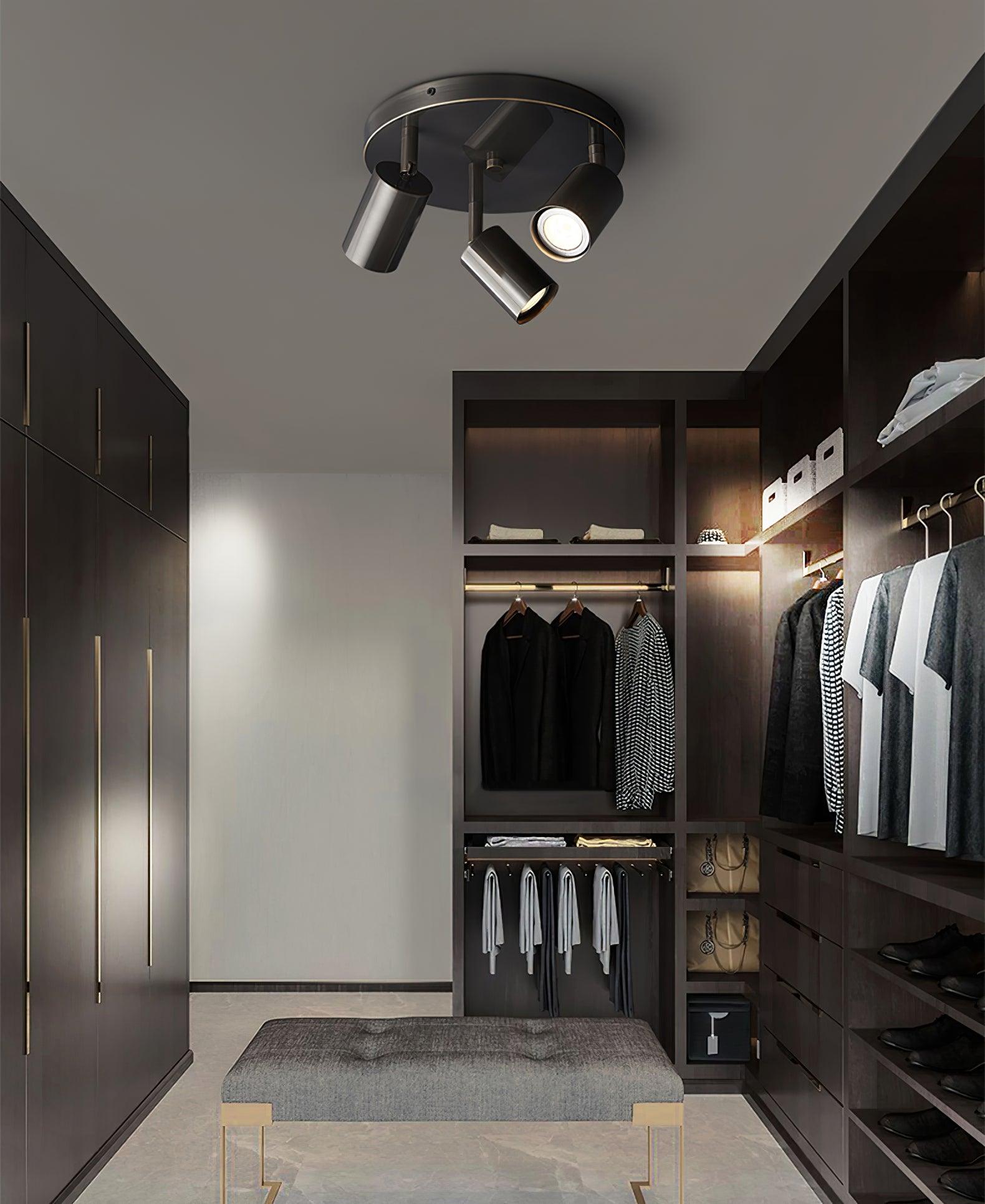 Solara Ceiling Lamp Cylinder Adjustable Contemporary