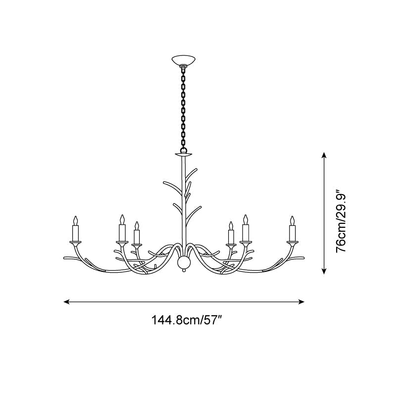 Iberia Lustre Bras en Branches Sérénité