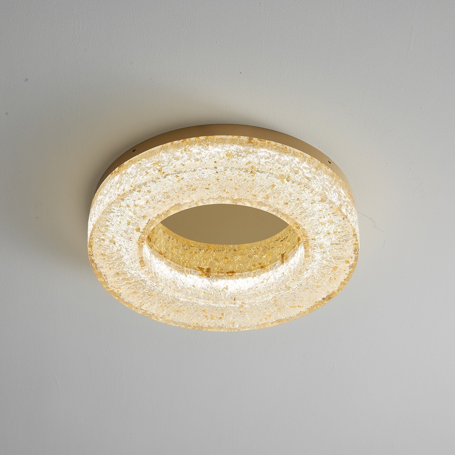 AshaionisPlafonnier en Résine Cercle Craqué Glacé