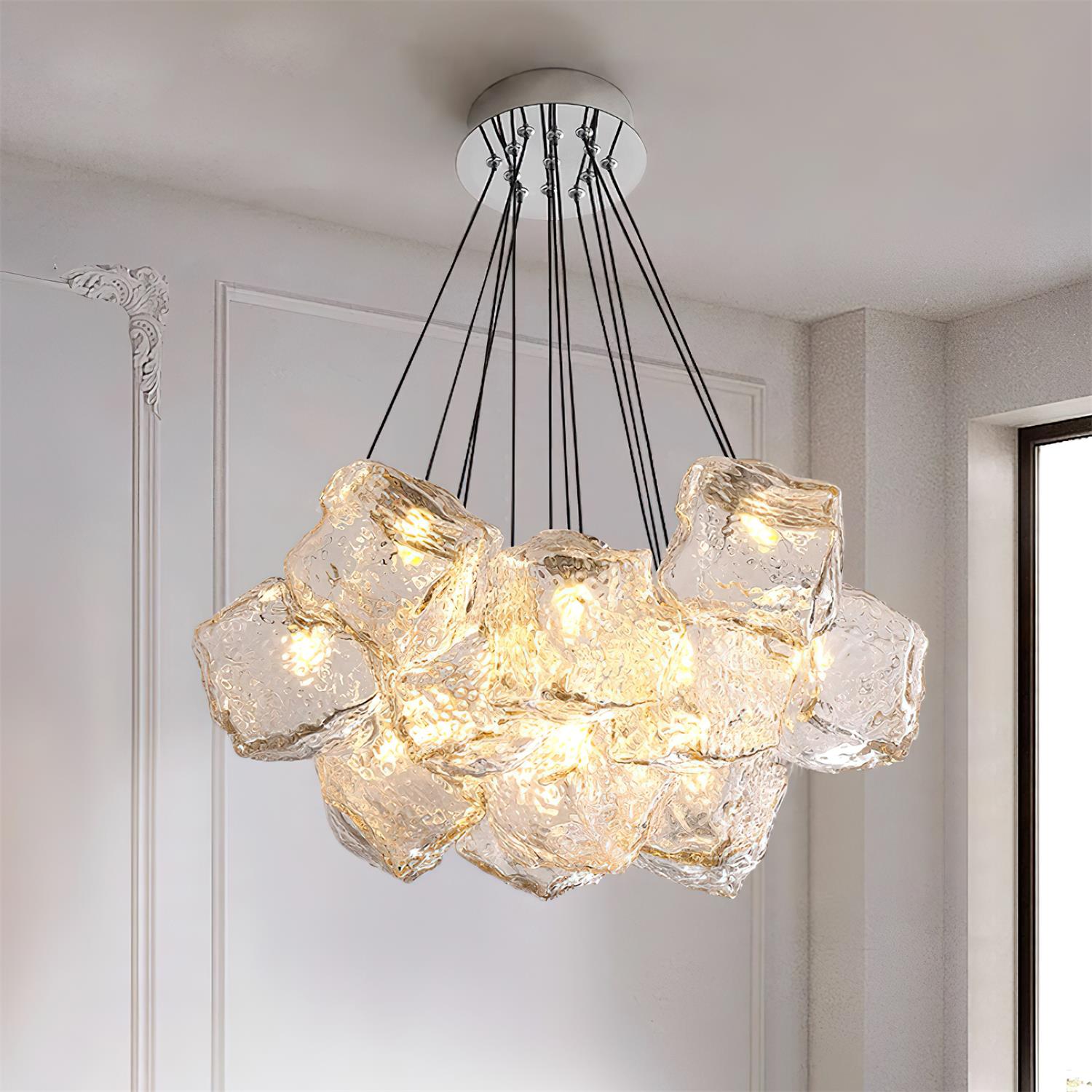 Pebine Lustra Lustre Cluster Verre