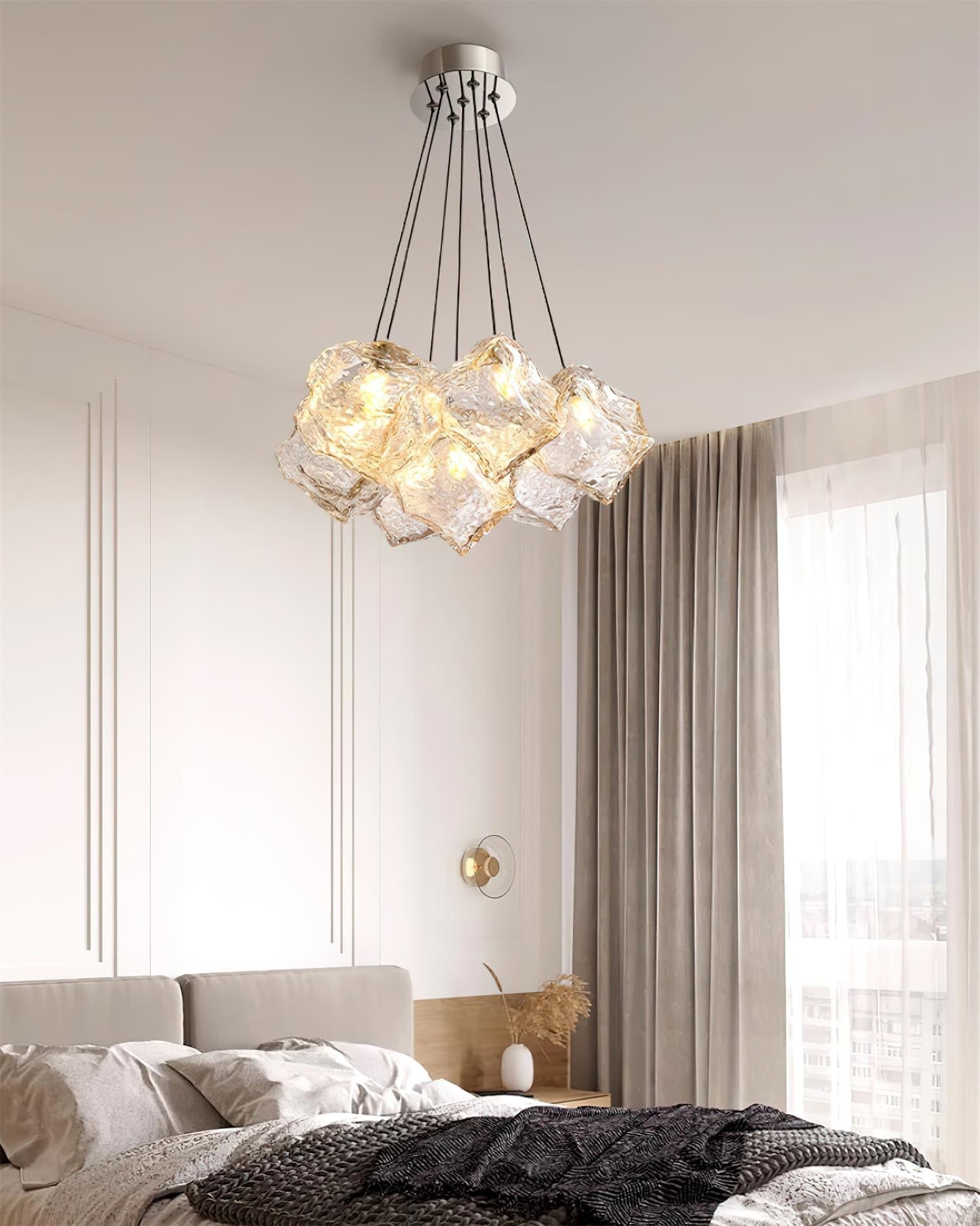 Pebine Lustra Lustre Cluster Verre